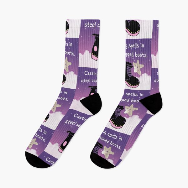 Item preview, Pastel Goth Witchy Boots and Pentagrams designed and sold by WildWoodlandWitch.