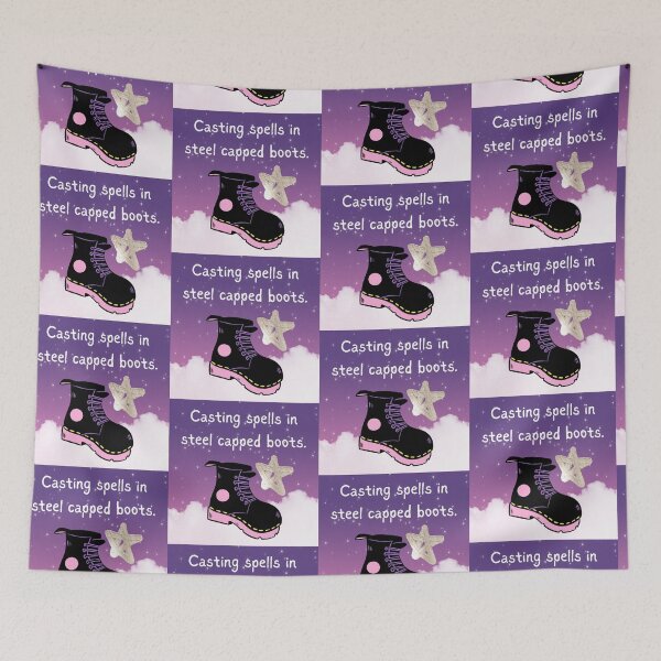 Item preview, Pastel Goth Witchy Boots and Pentagrams designed and sold by WildWoodlandWitch.