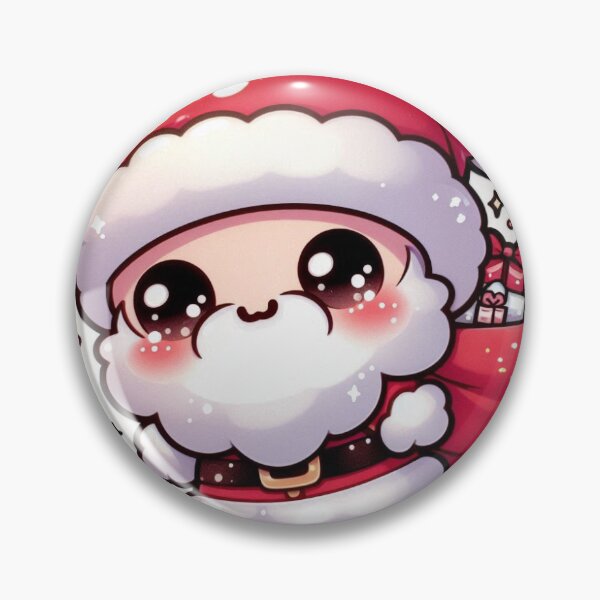 Item preview, Kawaii Christmas Santa Claus Sticker designed and sold by PastelPawsArt.