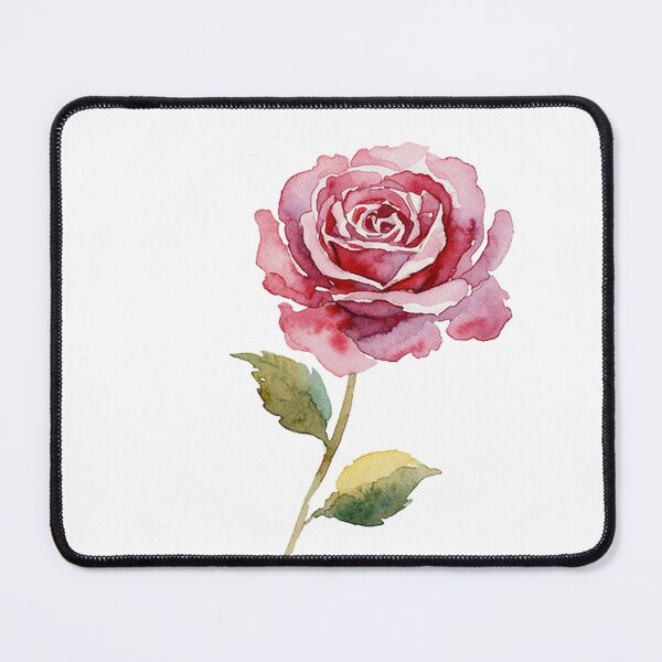 Item preview, Elegant Watercolor Rose Solitary Botanical Art designed and sold by wissal.studio.