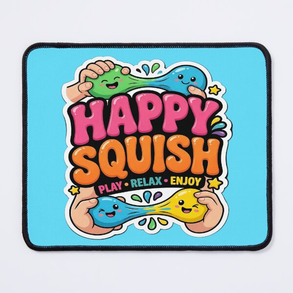 Item preview, Needoh Happy Squish Slime Toy Design – Cute Kawaii Stress Relief Play Relax Enjoy Sticker designed and sold by Bhaskar Digital Art.