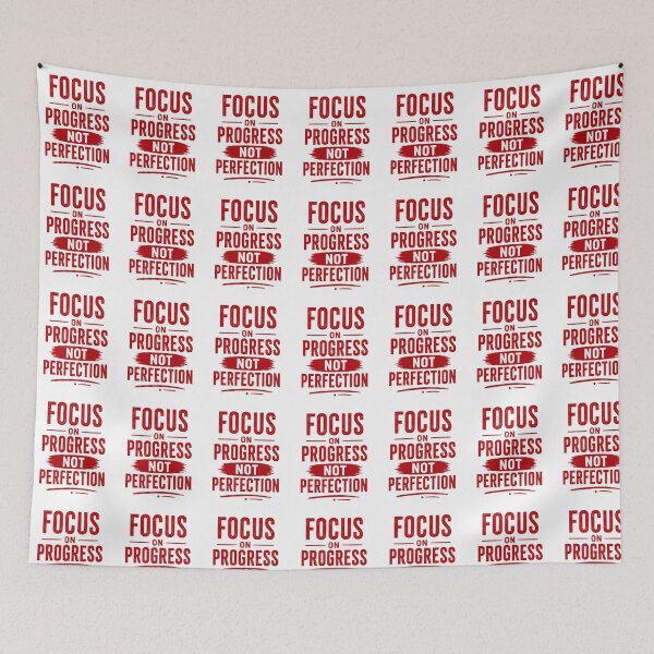 Item preview, Focus on Progress Not Perfection Motivational Quote | Inspirational Typography Wall Art | Positive Mindset Design | Self Growth Gift designed and sold by PrintableArt123.