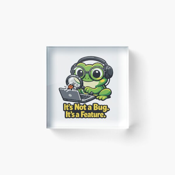 Item preview, Frog Programmer It's Not a Bug, It's a Feature designed and sold by SimplePoDesign.