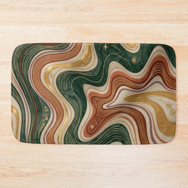 Item preview, Liquid Swirl Retro Abstract in Light Sage Celadon Green, Light Blush, Cream, and White designed and sold by Differenceee.