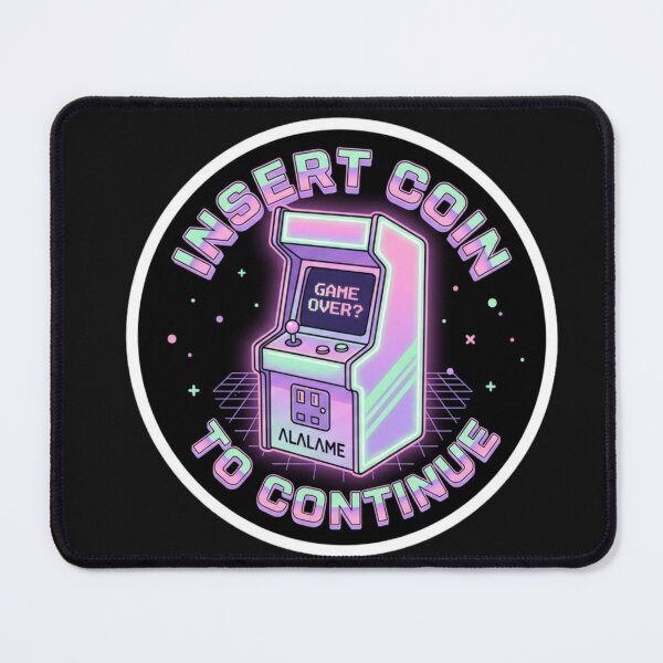 Item preview, Retro Arcade Insert Coin - Aesthetic Vaporwave Gaming Sticker designed and sold by alalame.