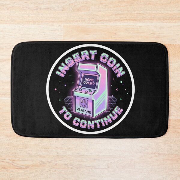Item preview, Retro Arcade Insert Coin - Aesthetic Vaporwave Gaming Sticker designed and sold by alalame.