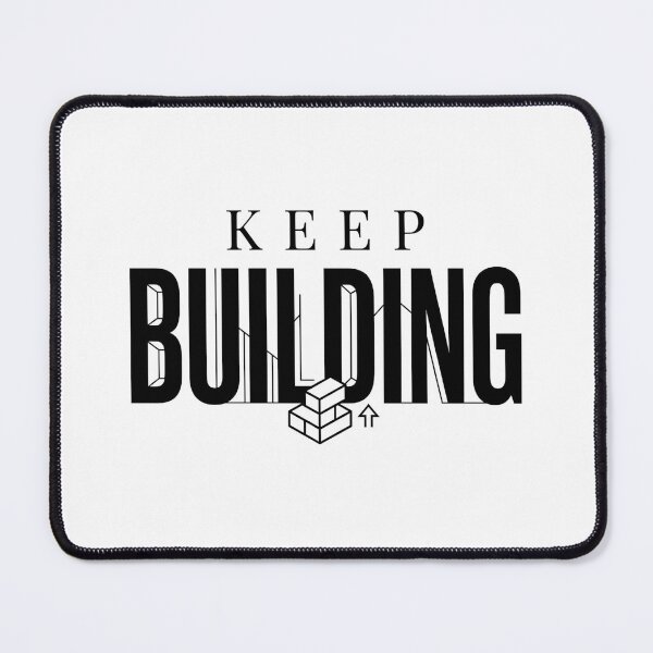 Item preview, Keep Building | Inspirational Typography Design designed and sold by lalitacreations.