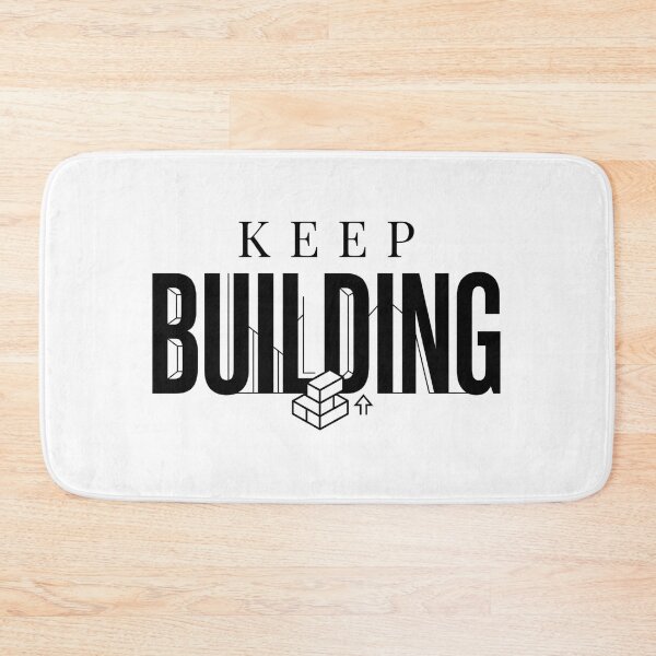 Item preview, Keep Building | Inspirational Typography Design designed and sold by lalitacreations.