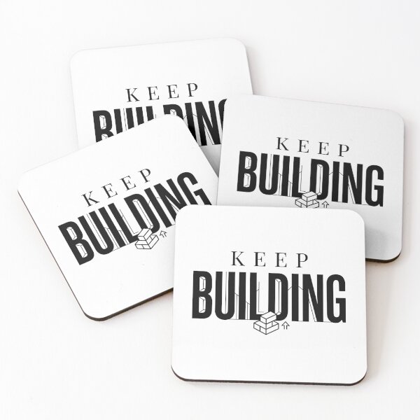 Item preview, Keep Building | Inspirational Typography Design designed and sold by lalitacreations.