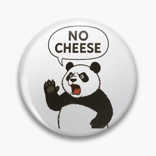 Item preview, No Cheese Panda Food Humor Cartoon designed and sold by Artmares.