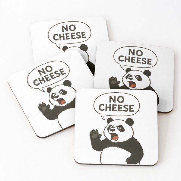 Item preview, No Cheese Panda Food Humor Cartoon designed and sold by Artmares.