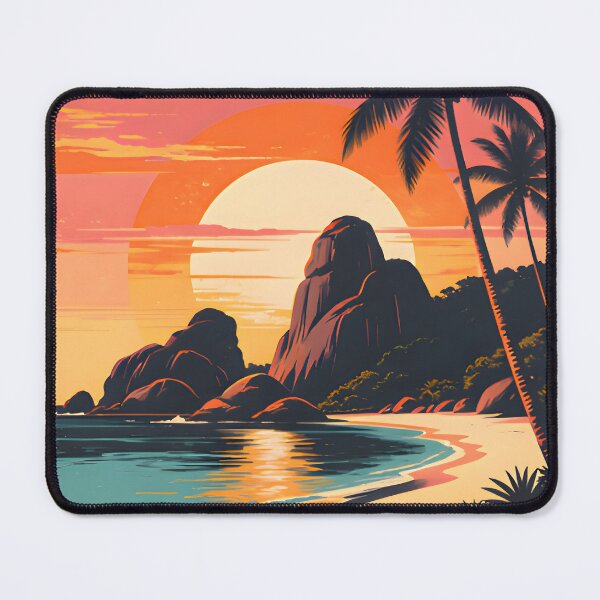 Item preview, Similan Islands Thailand Retro Sunset Travel Poster – Andaman Sea Coastal Artwork designed and sold by Spirit of Siam.