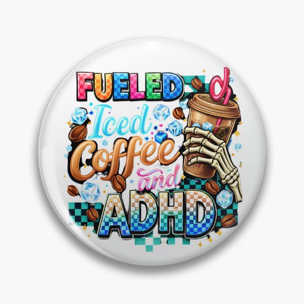 Item preview, Fueled by iced coffee and adhd designed and sold by Tiny-Love ⭐⭐⭐⭐⭐.