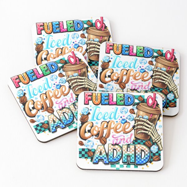Item preview, Fueled by iced coffee and adhd designed and sold by Tiny-Love ⭐⭐⭐⭐⭐.