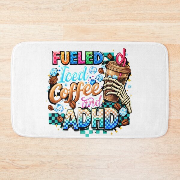 Item preview, Fueled by iced coffee and adhd designed and sold by Tiny-Love ⭐⭐⭐⭐⭐.