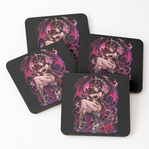 Item preview, Succubus Queen Surrounded By Infernal Flames And Midnight Wings designed and sold by Tong4130.