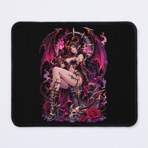 Item preview, Succubus Queen Surrounded By Infernal Flames And Midnight Wings designed and sold by Tong4130.