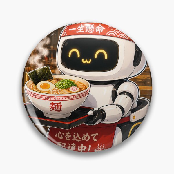 Item preview, Ramen Delivery Robot Sticker | Haisharobo Japanese Robot Ramen Art designed and sold by SeiMeets.