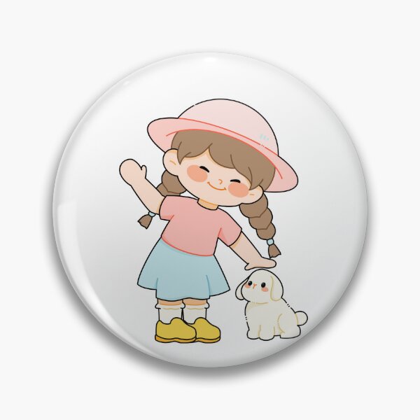 Item preview, Cute Girl Playing With Her Puppy designed and sold by DAILYNEEDSS.