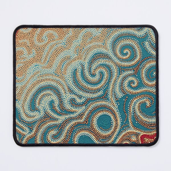 Item preview, Aboriginal Inspired Dot Art - Water Waves In Lava Sea designed and sold by GrinGalore.