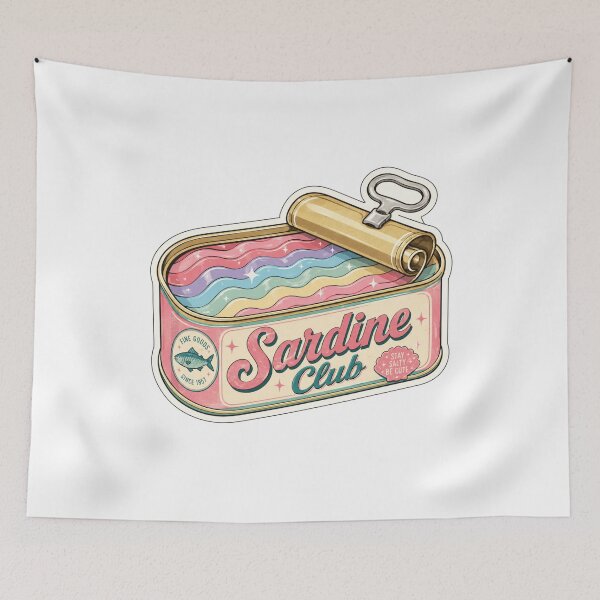 Item preview, Sardine Club Retro Tin designed and sold by Mr-AShop.