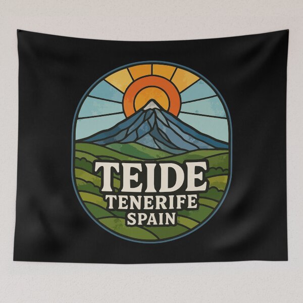 Item preview, Mount Teide Volcano Tenerife Spain Stained Glass designed and sold by TomFrontierArt.
