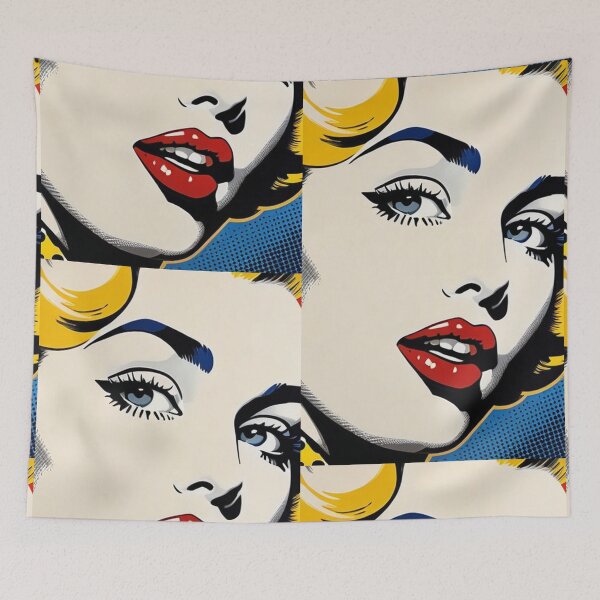 Item preview, Art - Pop Art Female Portrait, 1960s Comic Book Aesthetic designed and sold by Beat-It.