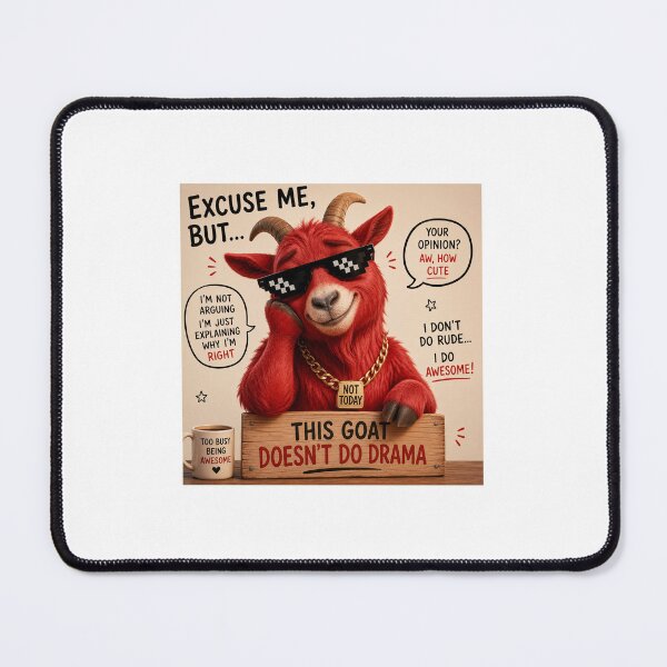 Item preview, This Goat Doesn’t Do Drama designed and sold by QuirkNest Studio .