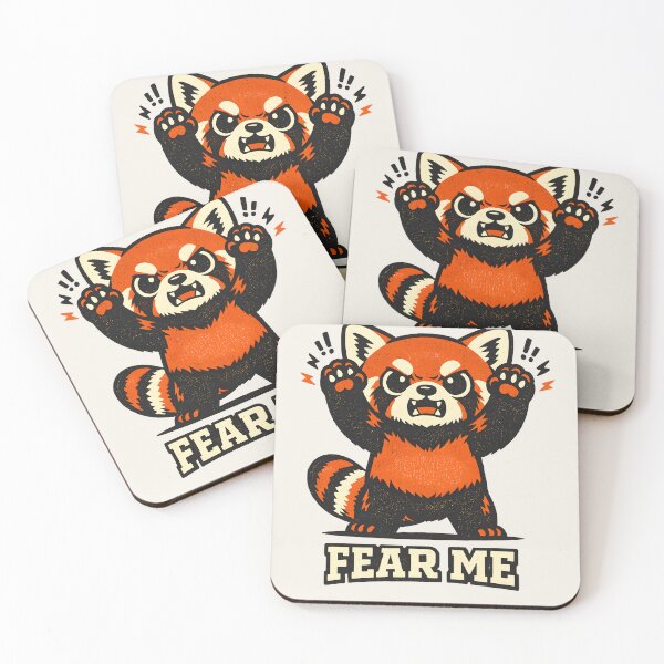 Item preview, Red Panda FEAR ME - Delusional Menacing Meme | Funny Animal Design designed and sold by BeanToePets.
