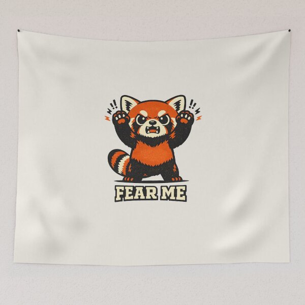 Item preview, Red Panda FEAR ME - Delusional Menacing Meme | Funny Animal Design designed and sold by BeanToePets.