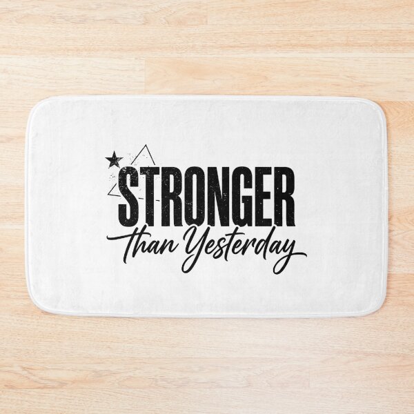 Item preview, Stronger Than Yesterday | Bold Typography Artwork designed and sold by lalitacreations.