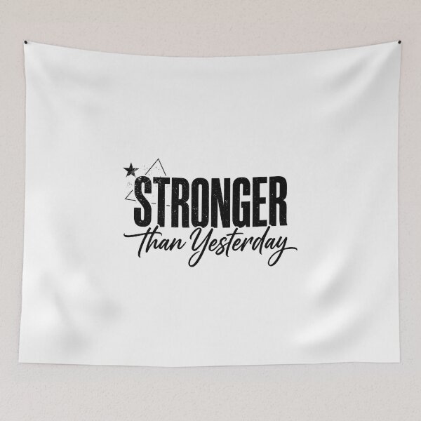 Item preview, Stronger Than Yesterday | Bold Typography Artwork designed and sold by lalitacreations.
