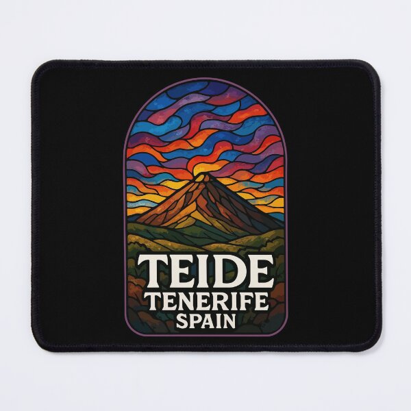 Item preview, Mount Teide Volcano Tenerife Spain Stained Glass Art designed and sold by TomFrontierArt.