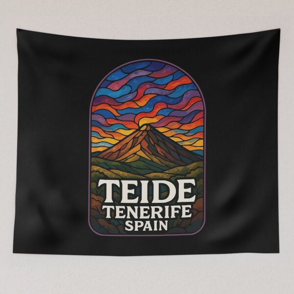 Item preview, Mount Teide Volcano Tenerife Spain Stained Glass Art designed and sold by TomFrontierArt.
