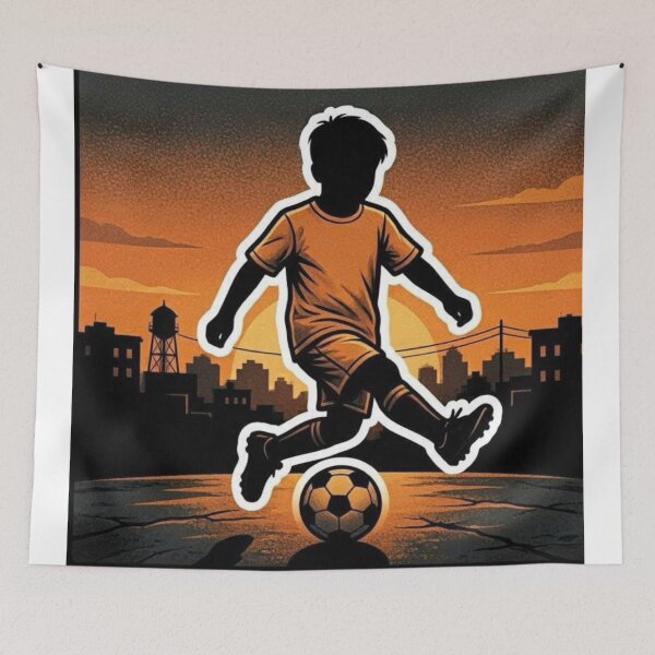 Item preview, Street Football Sunset Silhouette Sticker designed and sold by ckartes100.
