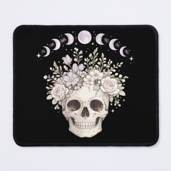Item preview, Skull Moon Phases Roses Witchy Celestial Gothic Design designed and sold by irfanshikh.