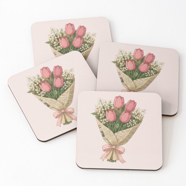 Item preview, Vintage Tulip & Wildflower Bouquet Illustration designed and sold by BlackShopps.