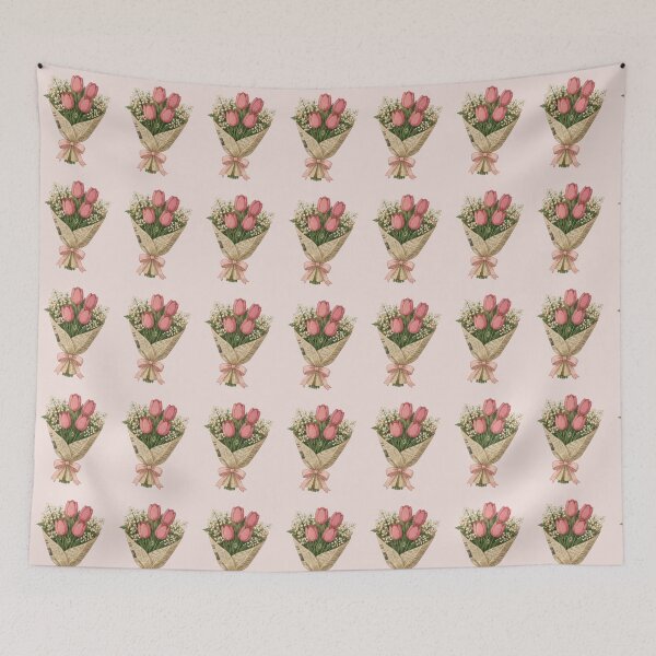 Item preview, Vintage Tulip & Wildflower Bouquet Illustration designed and sold by BlackShopps.