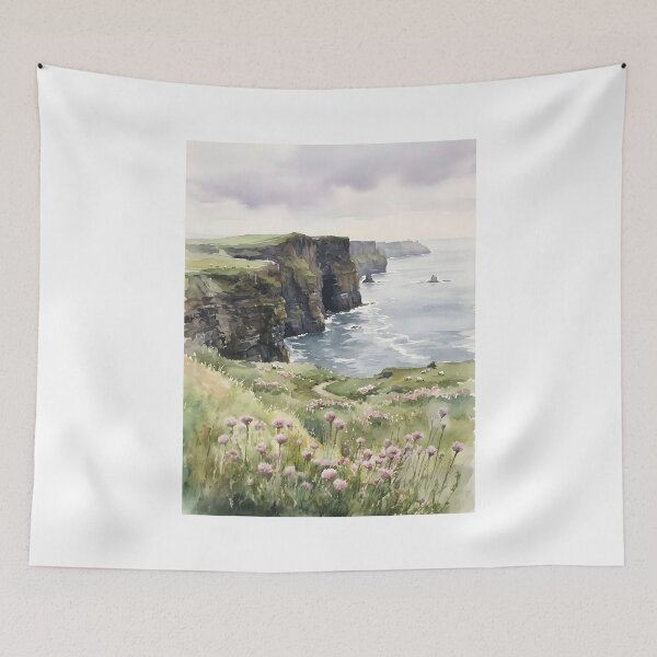 Item preview, watercolor cliff art designed and sold by stikrusak.