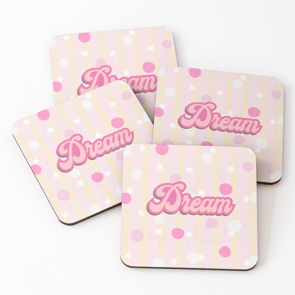 Item preview, dream pink white yellow cute striped polkadots design designed and sold by pasteldreams26.