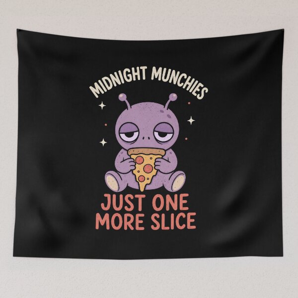 Item preview, Midnight Munchies Pizza Alien designed and sold by ChocoMellowCo.