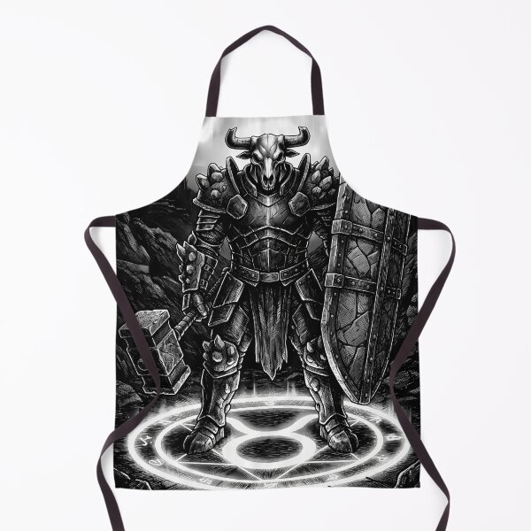 Item preview, Taurus Zodiac Dark Fantasy Minotaur Knight Horoscope designed and sold by DarkOriginArts.