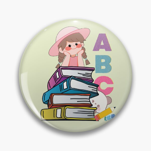 Item preview, Cute Girl Reading Books - ABC Alphabet Art designed and sold by SeJaa.