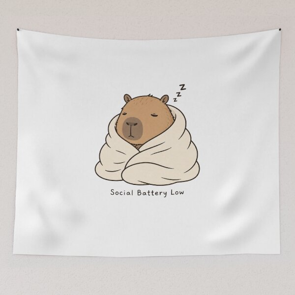 Item preview, Sleepy Capybara Blanket Burrito designed and sold by Mr-AShop.