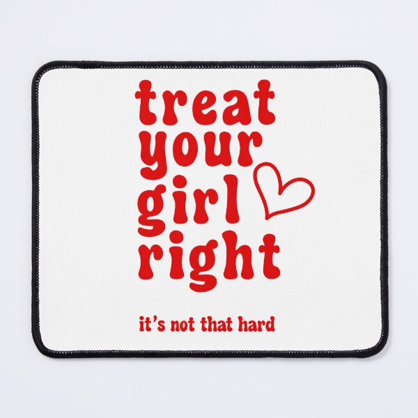 Item preview, Treat Your Girl Right – Retro Typography Feminist Statement | Vintage Y2K Graphic Design designed and sold by klebtgut.