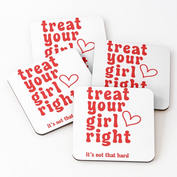 Item preview, Treat Your Girl Right – Retro Typography Feminist Statement | Vintage Y2K Graphic Design designed and sold by klebtgut.