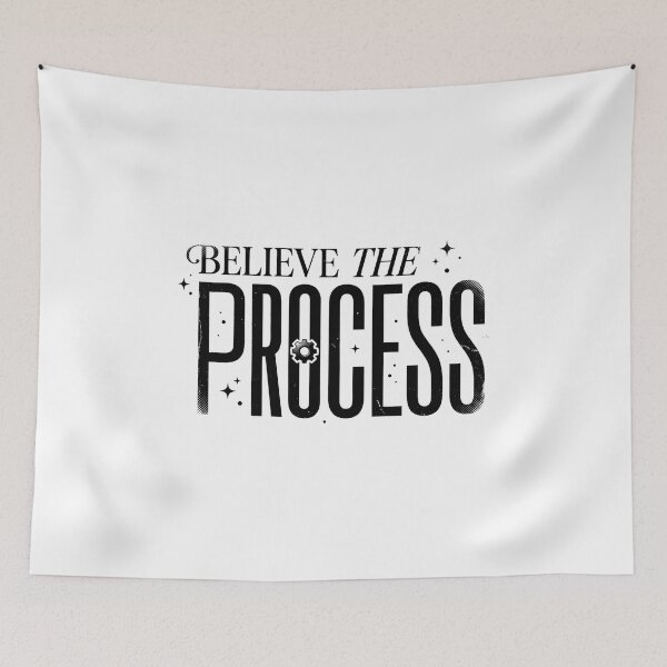Item preview, Believe The Process | Minimal Motivation Typography designed and sold by lalitacreations.