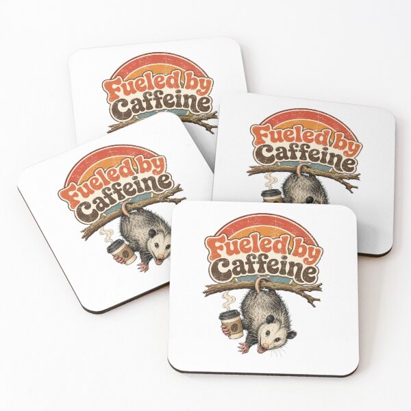 Item preview, Fueled by Caffeine Possum designed and sold by Mr-AShop.