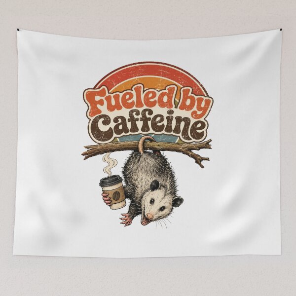 Item preview, Fueled by Caffeine Possum designed and sold by Mr-AShop.
