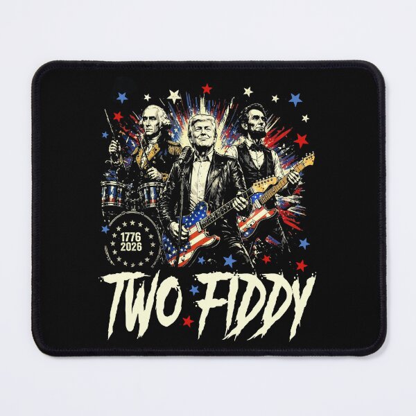 Item preview, Funny Two Fiddy George Washington Lincoln and Trump Playing Guitar designed and sold by elongatedjazz.